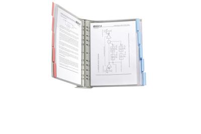 Durable Wandhouder | 10 zichtpanelen | rood/blauw | DIN A4 van hardfolie | 1 stuk - 569100 569100
