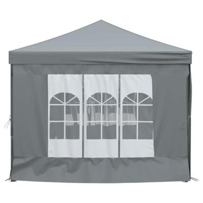 Partytent inklapbaar met zijwanden 3x6 m antracietkleurig