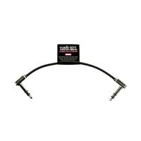 Ernie Ball 6408 patchkabel stereo haaks zwart 15 cm - thumbnail