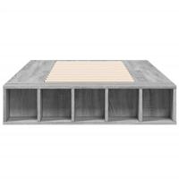 Bedframe bewerkt hout grijs sonoma eikenkleurig 90x200 cm - thumbnail