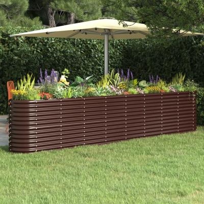 Plantenbak 332x40x68 cm gepoedercoat staal bruin Plantenbak 332x40x68 cm gepoedercoat staal bruin