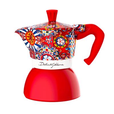 Italiaanse Koffiepot Bialetti MOKA D&G Rood Roestvrij staal 4 Koppar Italiaanse Koffiepot Bialetti MOKA D&G Rood Roestvrij staal 4 Koppar
