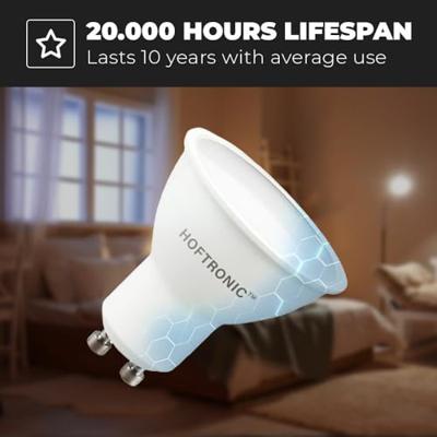 10x GU10 LED spot - 4,5 Watt 400 lumen - 6500K daglicht wit licht - LED reflector - Vervangt 50 Watt