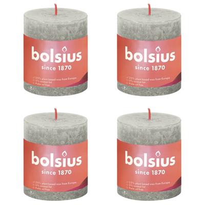 Bolsius rustiek stompkaars 80/68 sandy grey a4