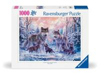 Ravensburger puzzel arctische wolven - 1000 stukjes - thumbnail
