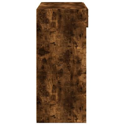 Hoge kast 80x42,5x124 cm bewerkt hout gerookt eikenkleurig