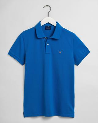 Gant Heren Poloshirt Rugger Royal Blauw Piqué Slim Fit Gant Heren Poloshirt Rugger Royal Blauw Piqué Slim Fit