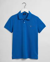 Gant Heren Poloshirt Rugger Royal Blauw Piqué Slim Fit - thumbnail