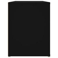 Schoenenrek 100x35x45 cm bewerkt hout zwart - thumbnail