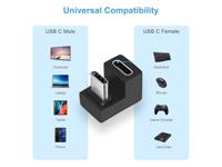 Equip 133476 USB-C U-stekkeradapter, 10 Gbit/s, PD 100 W, 2-pack - thumbnail
