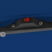 Parasol vierkant met LED-verlichting 295x245 cm azuurblauw - thumbnail