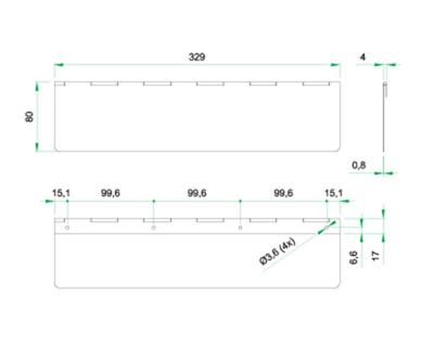 Tochtklep rechthoek rvs mat