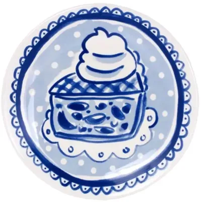 Blond Amsterdam taartbord aardewerk delfts blond 18x2cm multi