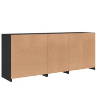 Dressoir met LED-verlichting 162x37x67 cm zwart - thumbnail