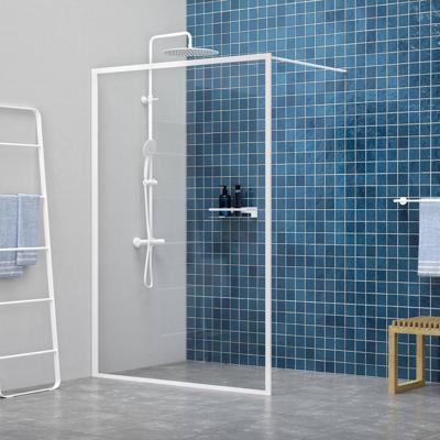 Inloopdouche Sealskin Contour 118x200 cm 6 mm Helder Glas Mat Wit