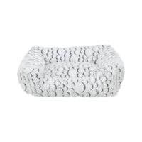 TRIXIE HONDENMAND MILA HOEKIG PLUCHE WIT / GRIJS 80X60 CM - thumbnail