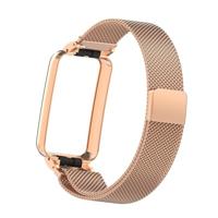 Milanese loop bandje met case - Champagne goud - Xiaomi Smart Band 7 Pro - thumbnail