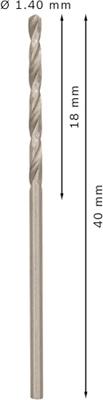 Bosch Accessoires Metaalboren HSS-G, Standard 1,4 x 18 x 40 mm 10st - 2608585470