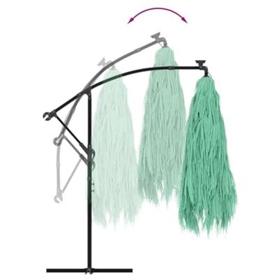 Parasol met stalen paal 246x246x230 cm groen