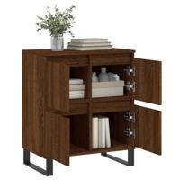 Dressoir 60x35x70 cm bewerkt hout bruin eikenkleur - thumbnail