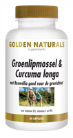 Golden Naturals Groenlipmossel & Curcuma Longa Capsules - thumbnail