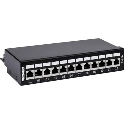 Intellinet 720915 12 poorten Patchpaneel CAT 6A Zwart Ingericht