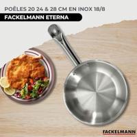 Conjunto de 3 frigideiras de 20, 24 e 28 cm em aço inoxidável Fackelmann Eterna - thumbnail