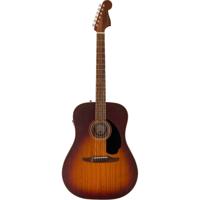 Fender Redondo Special Honey Burst PF Black Pickguard elektrisch-akoestische westerngitaar met deluxe gigbag - thumbnail