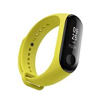 Xiaomi Mi band 3 / 4 / 5 / 6 / 7 bandje OneColor - Geel - thumbnail