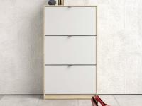 Schoenenkast SHANA 3 deuren wit/eik - thumbnail