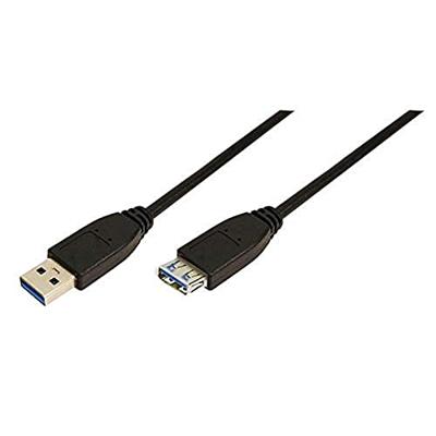 LogiLink USB-kabel USB 3.2 Gen1 (USB 3.0 / USB 3.1 Gen1) USB-A stekker, USB-A bus 3.00 m Zwart CU0043