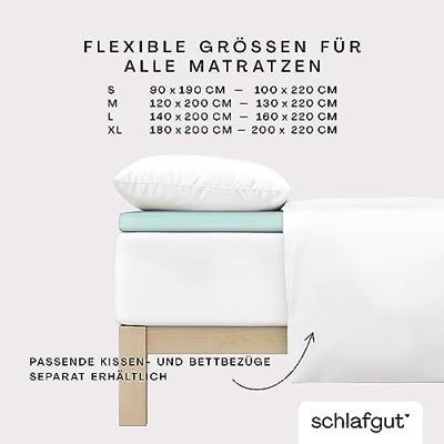 Schlafgut Schlafgut Pure Jersey Topper Hoeslaken M - 120x200 - 130x220 435 Petrol Light - thumbnail