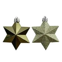 Ster kunststof L9b9h12 cm rosemarijn 12 st Shatterproof Decoris - Decoris - thumbnail