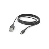 Hama USB-Kabel, USB-A naar Micro-USB, 3 m Oplader Zwart - thumbnail