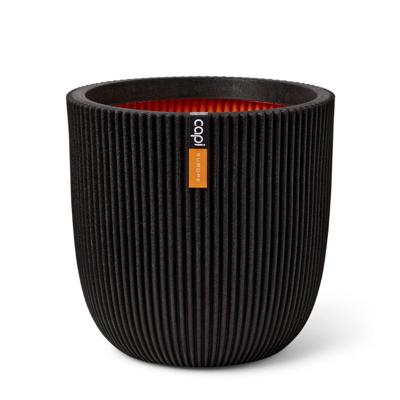 Pot bol Groove H34 cm zwart bloembpot Capi Europe - Capi europe