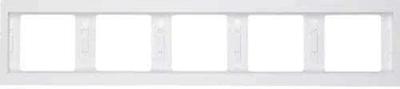 Berker K.1 afdekraam 5-voudig horizontaal polarwit