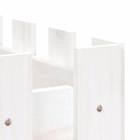 VidaXL Plantenbak verhoogd hekontwerp 150x30x30 cm grenenhout wit - thumbnail
