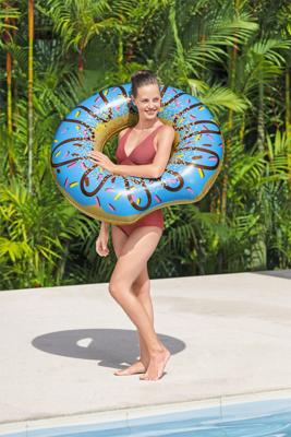 Bestway Opblaasbare Donut Kleur Assorti D107 cm +12 Jaar Strand en Zwembad 36118 - thumbnail