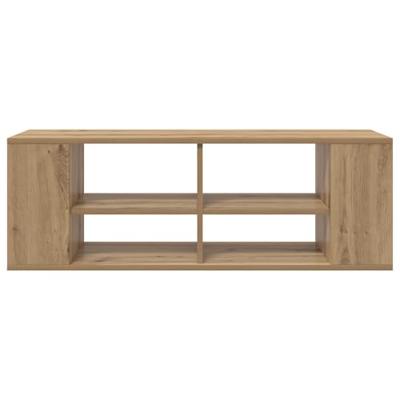 TV-kast artisanaal eikenkleurig 102 x 35 x 35 cm Bewerkt hout