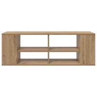 TV-kast artisanaal eikenkleurig 102 x 35 x 35 cm Bewerkt hout - thumbnail