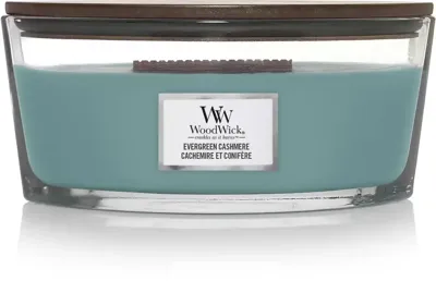 WoodWick ellipse candle evergreen cashmere