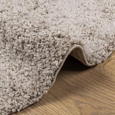 VidaXL Vloerkleed pamplona shaggy hoogpolig modern ø 80 cm beige