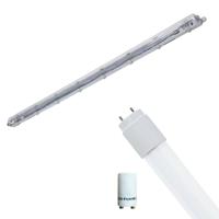 LED Waterdichte TL Armatuur met T8 Buis - Velvalux Strela - 150cm - Enkel - Koppelbaar - Waterdicht IP65 - 22W - Natuurlijk Wit 4200K - thumbnail