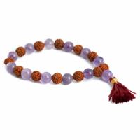 Rudraksha Armband met Amethist - 8 mm - thumbnail
