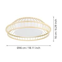 Eglo PlafondlampYuku-Z hout Ø 46cm - 900841 - thumbnail
