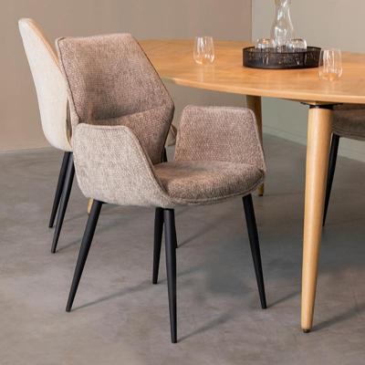 LABEL51 Eetkamerstoel 'Morris' Elite stof, kleur Stone