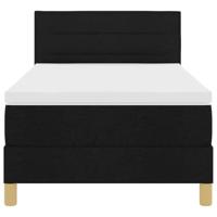 Boxspringbed met matras met matras Zwart 90 x 200 cm Stof - thumbnail