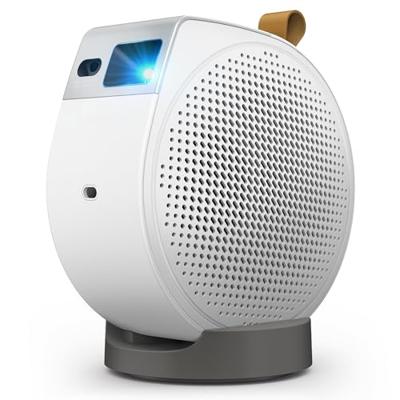 BenQ GV50 1080p Laser Draagbare Plafondprojector met Statiefbasis | Roterende Hoekprojectie | 500 Lumen | 18W Bas Bluetooth-luidspreker | Google TV met Netflix | Chromecast & AirPlay | Autofocus