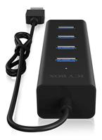 ICY BOX 4 Poorten Hub USB 3.0 Zwart - [IB-HUB1409-U3] - thumbnail