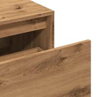 Halbankje 80x40x45 cm bewerkt hout artisanaal eikenkleur - thumbnail